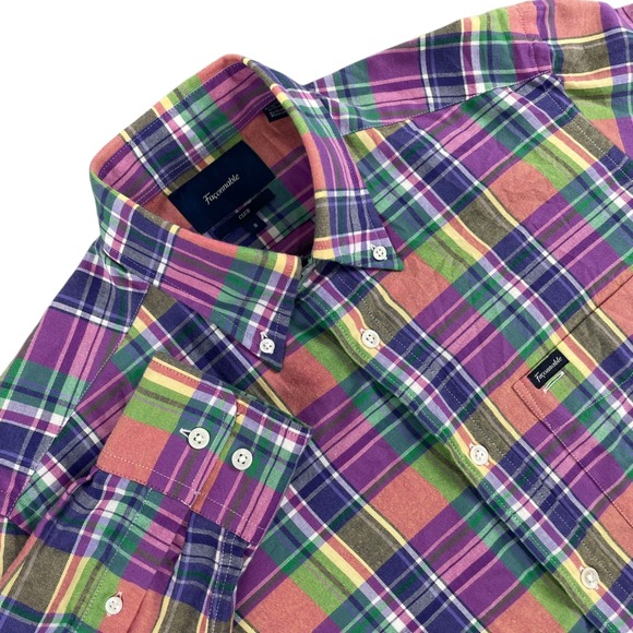 Faconnable Other - Faconnable Shirt Mens S Multicolor Plaid Long Sleeve Button Down Club Fit France